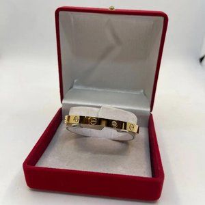 Nieuwe Ontwerp Goud Kleur Zirkoon En Cross Moer Nail Armband & Bangle Voor Vrouw